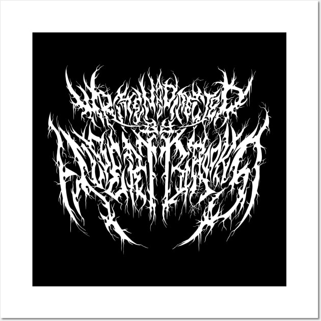 Written and Directed by Albert Brooks - Death Metal Logo Wall Art by Brootal Branding